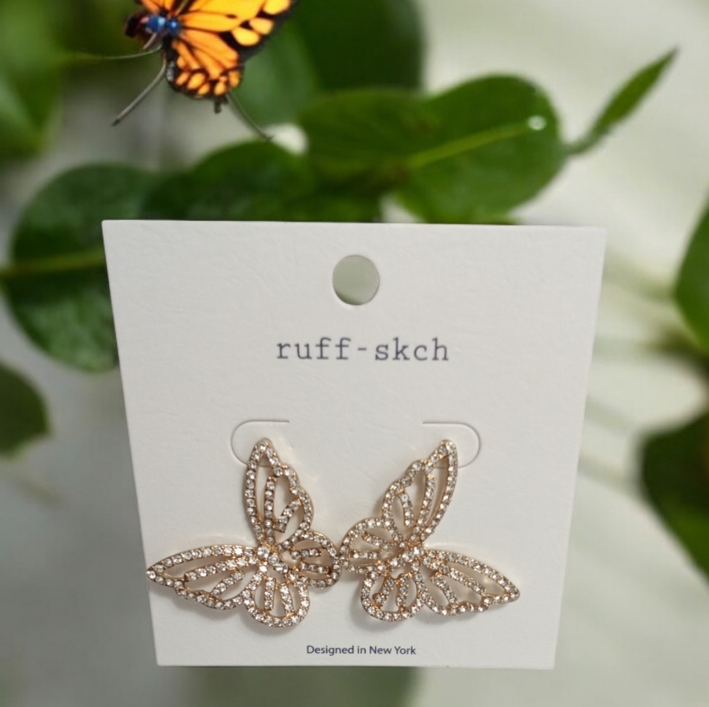 Sparkling Butterfly Earrings